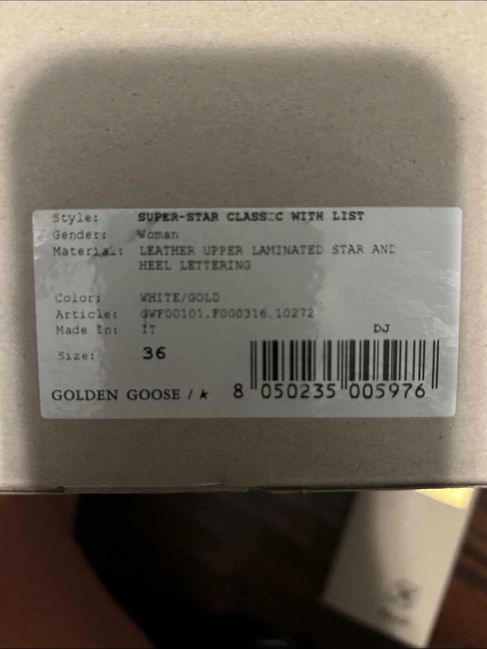 Ladies Authentic Golden Goose Superstar with box and dust bag. - Picture 8 of 8